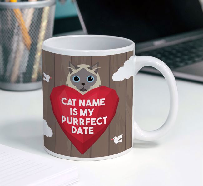 'Purrfect Date' - Personalized {breedCommonName} Mug